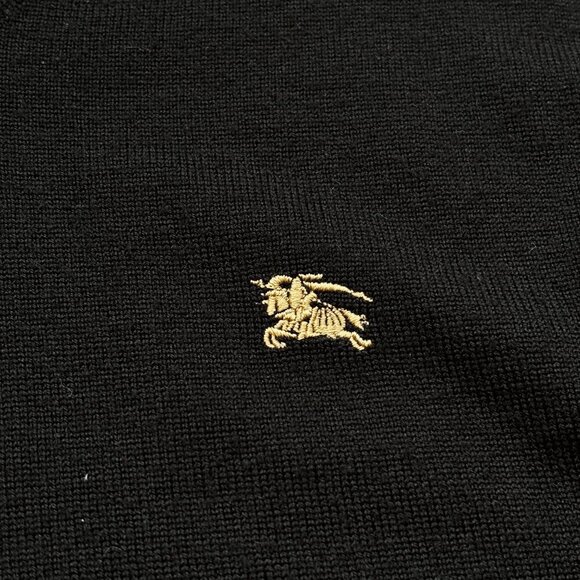 Burberry Women's Black Wool Sweater with Signature Stripes – Size M - Picture 8 of 13